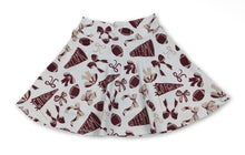 Load image into Gallery viewer, Maroon & White Game Day Skort