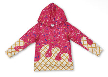Load image into Gallery viewer, Pink Multicolor Ice Cream Drip Game Day Hoodie