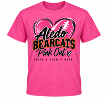 Load image into Gallery viewer, Aledo Pink Out Hearts &amp; Football short sleeve
