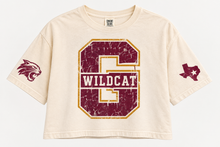 Load image into Gallery viewer, Godley Wildcats vintage crop Design 1 in Ivory
