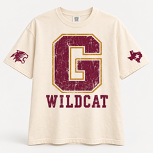 Load image into Gallery viewer, Godley Wildcats vintage oversized Design 1 in Ivory
