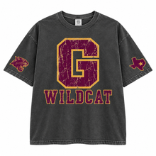 Load image into Gallery viewer, Godley Wildcats vintage oversized Design 1 in Pepper
