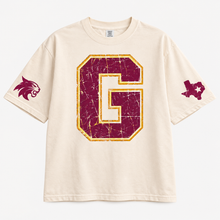 Load image into Gallery viewer, Godley Wildcats vintage oversized Design 2 in Ivory
