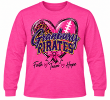 Load image into Gallery viewer, Granbury Pink Out Hearts &amp; Bow long sleeve
