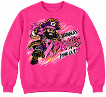 Load image into Gallery viewer, Granbury Pink Out Pirate Mascot crewneck
