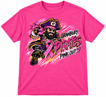 Load image into Gallery viewer, Granbury Pink Out Pirate Mascot short sleeve
