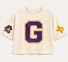 Load image into Gallery viewer, Granbury Pirates vintage crop Design 2 in Ivory
