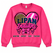 Load image into Gallery viewer, Lipan Pink Out Hearts and Bow crewneck
