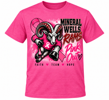 Load image into Gallery viewer, Mineral Wells Pink Out Ram Mascot short sleeve
