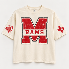 Load image into Gallery viewer, Mineral Wells Rams vintage oversized Design 1 in Ivory
