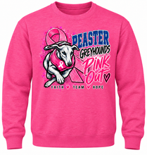Load image into Gallery viewer, Peaster Pink Out Greyhound Mascot crewneck
