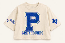 Load image into Gallery viewer, Peaster Greyhounds vintage crop Design 1 in Ivory
