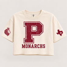 Load image into Gallery viewer, Poolville Monarchs vintage crop Design 1 in Ivory
