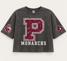 Load image into Gallery viewer, Poolville Monarchs vintage crop Design 1 in Pepper
